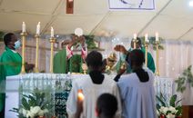 A Priest Celebrating A Holy Mass