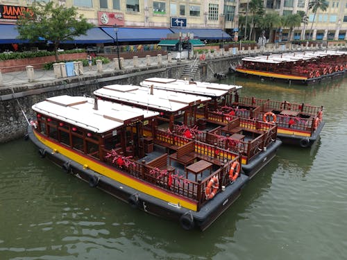 Foto profissional grátis de água, barcos, cenário de singapura