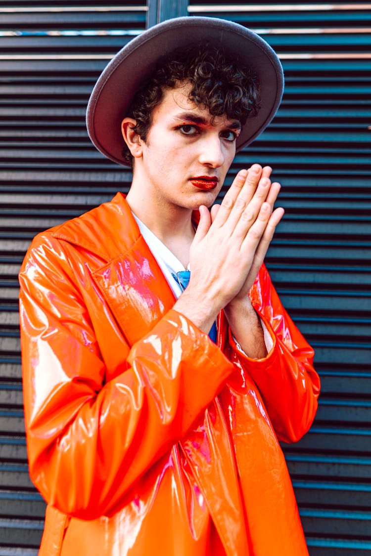 A Man In Orange Jacket