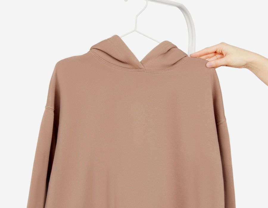 Plain hoodie on a hanger