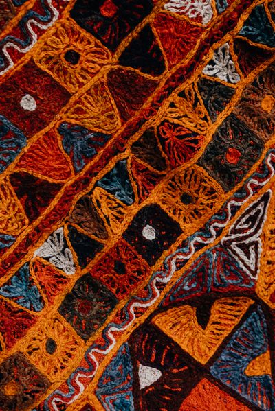 Toghu embroidered textiles