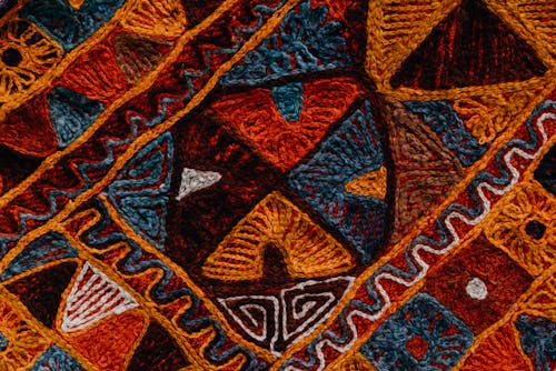 Close Up of Colorful Carpet