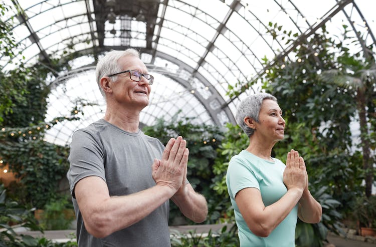 Couple Practicing Yoga