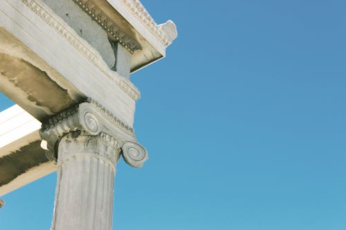 Free A Concrete Pillar of an Acropolis Stock Photo