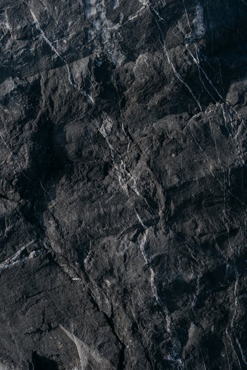 Close-up of a Dark Rocky Surface