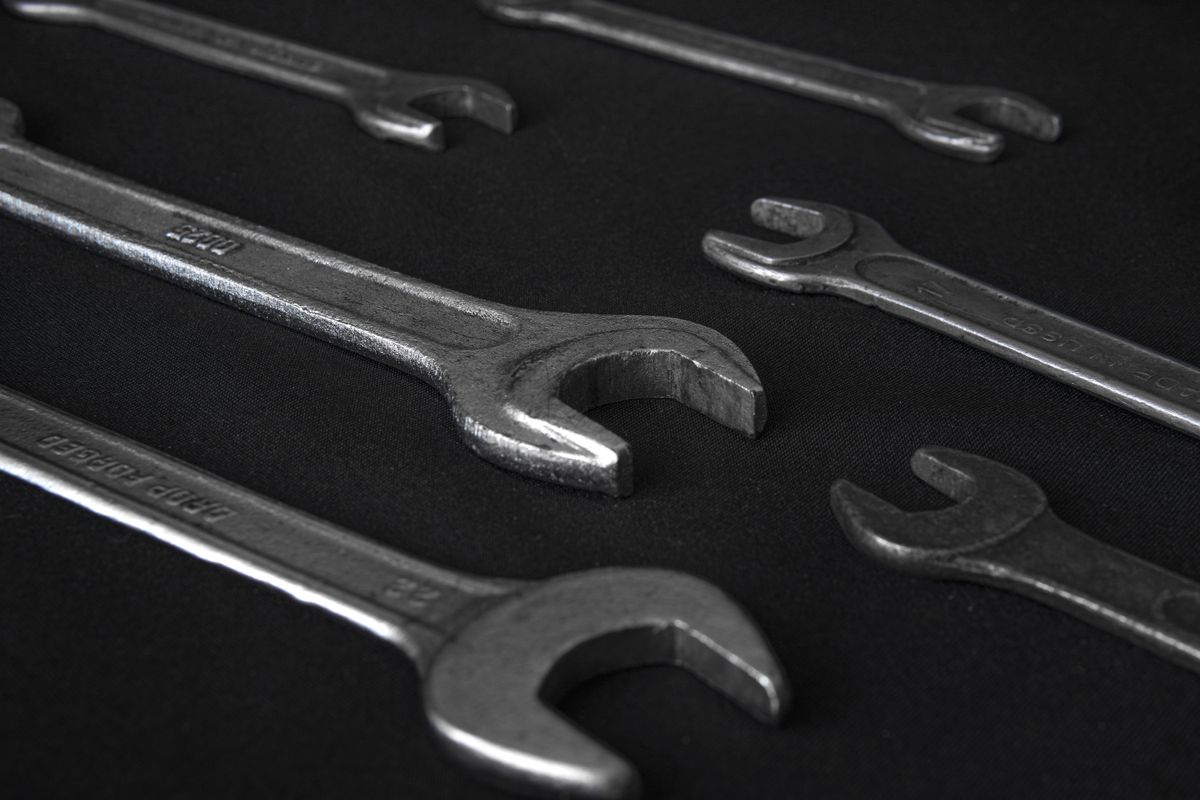 Collection of assorted wrenches
