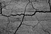 Textured dry ground in daylight