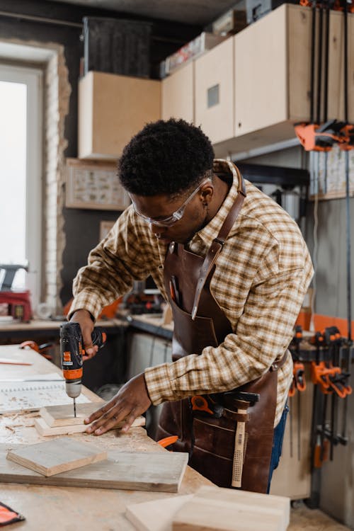 A Man Doing Carpentry