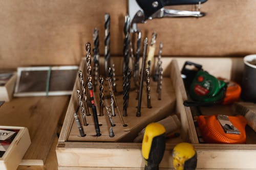 Free Close-Up Shot of Carpentry Tools Stock Photo
