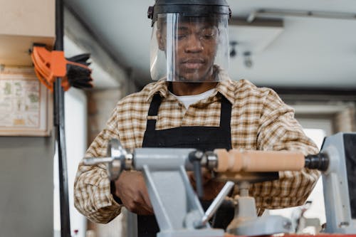 
A Man Doing Carpentry
