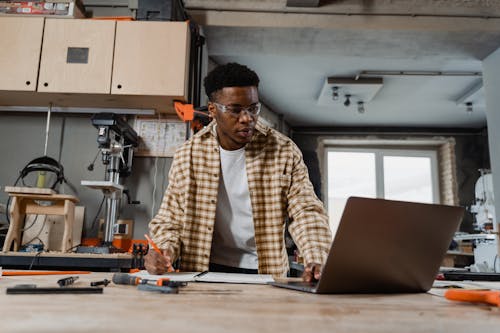 A Man Doing Carpentry