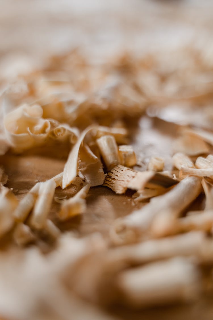 Close-Up Shot Of Woodchips