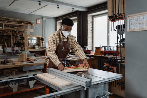 A Man Doing Carpentry