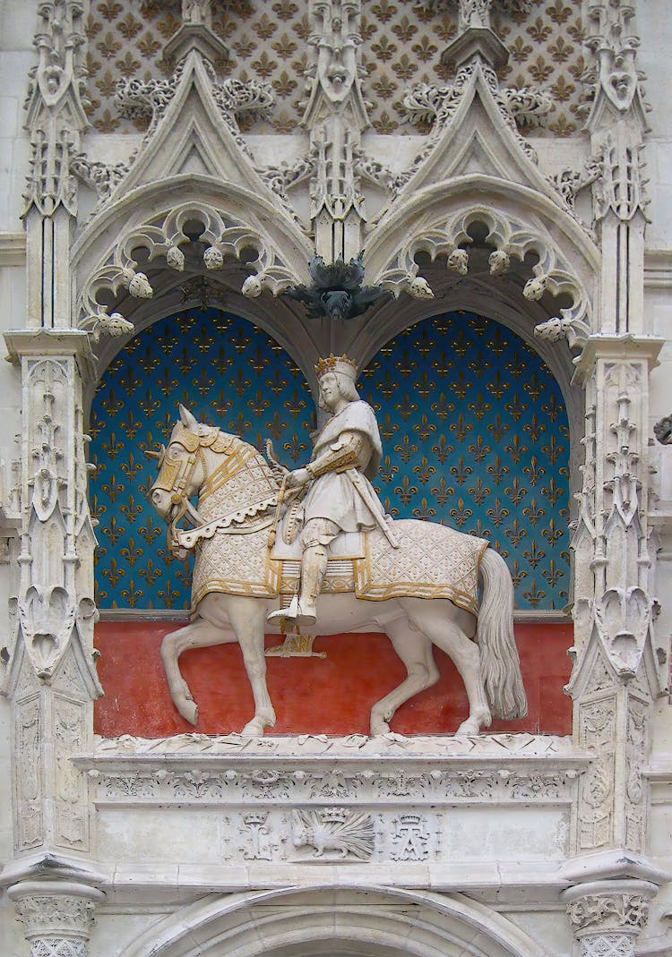 The Statue Of Louis XII At Blois Castle In Loire, France