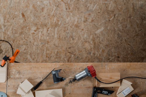 Tools on Top of a Work Desk