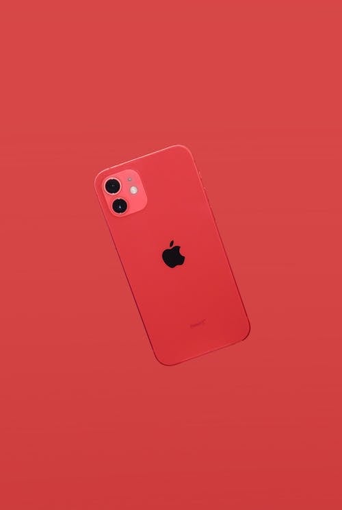 A Red iPhone on Red Background