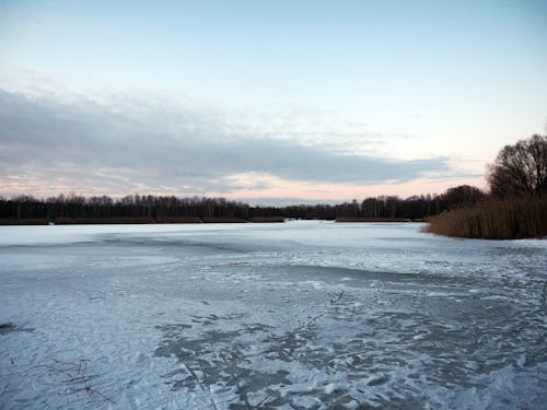 Free stock photo of dawn, ice, lake