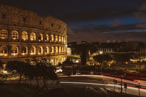 คลังภาพถ่ายฟรี ของ กรุงโรม, กลางคืน, การท่องเที่ยว