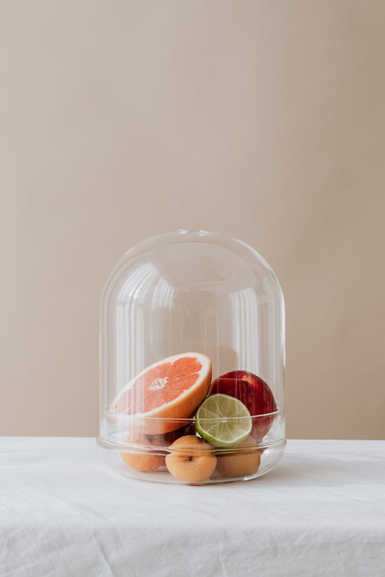 Fruit In A Glass Container 