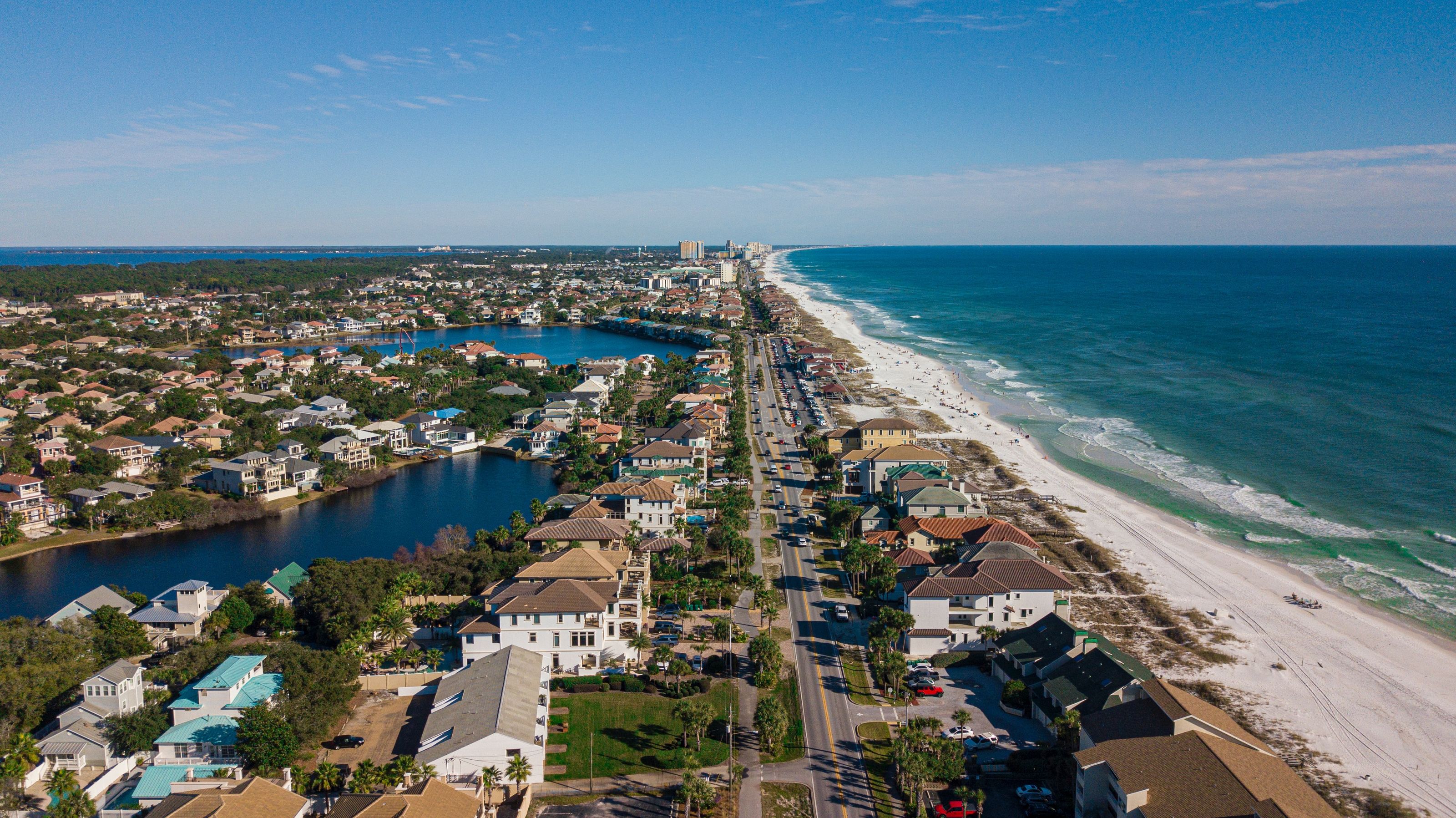 Aerial view of Florida's Emerald Coast