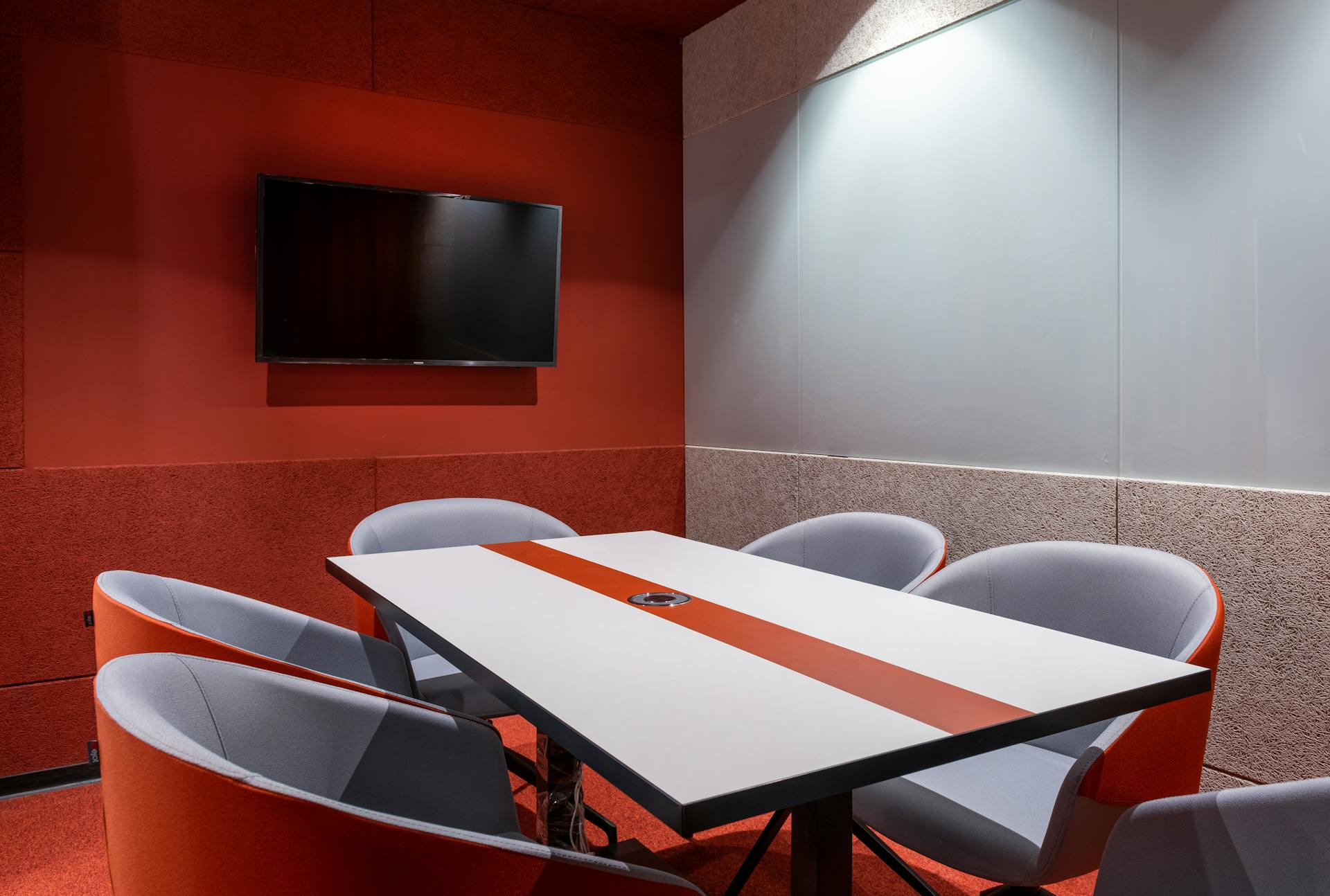 Modern conference room with TV