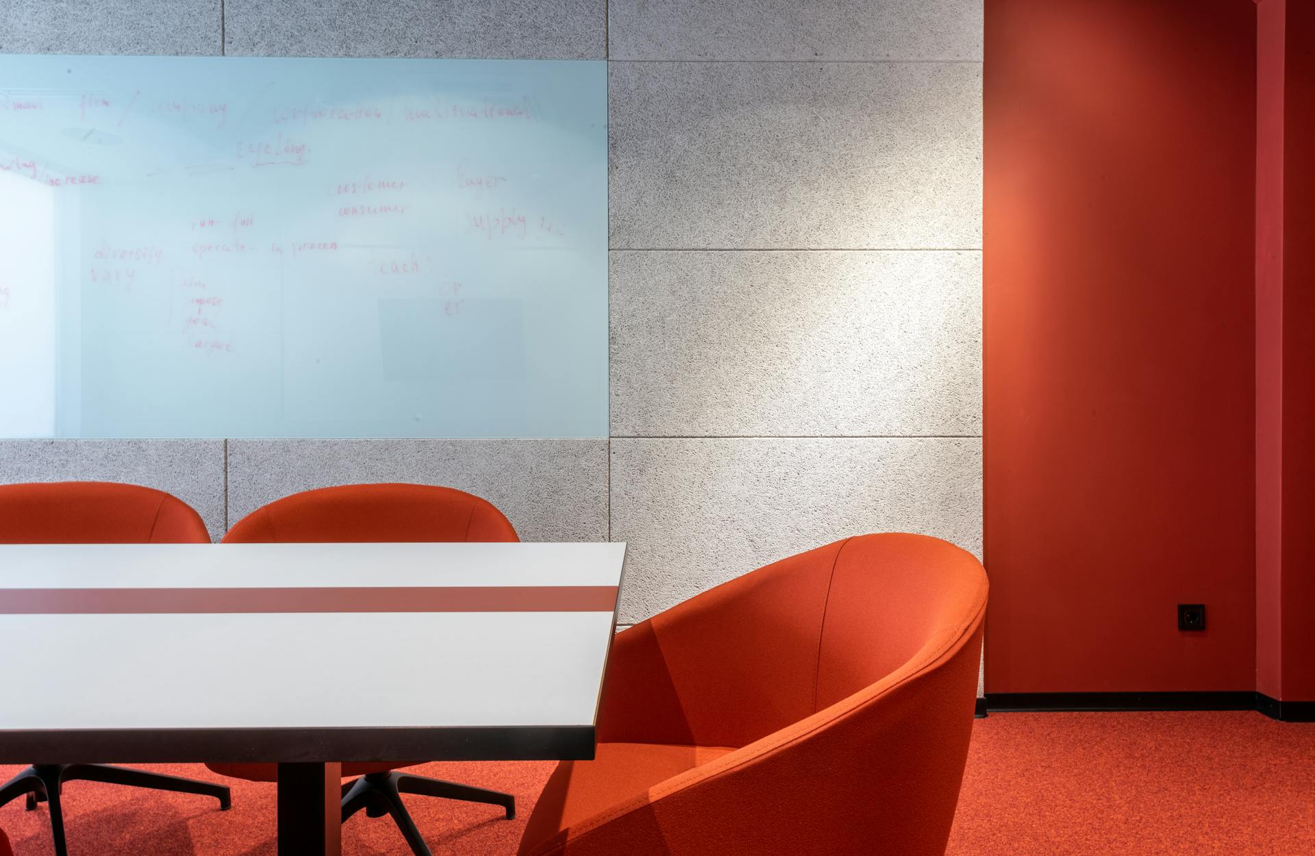 Table with chairs in conference room