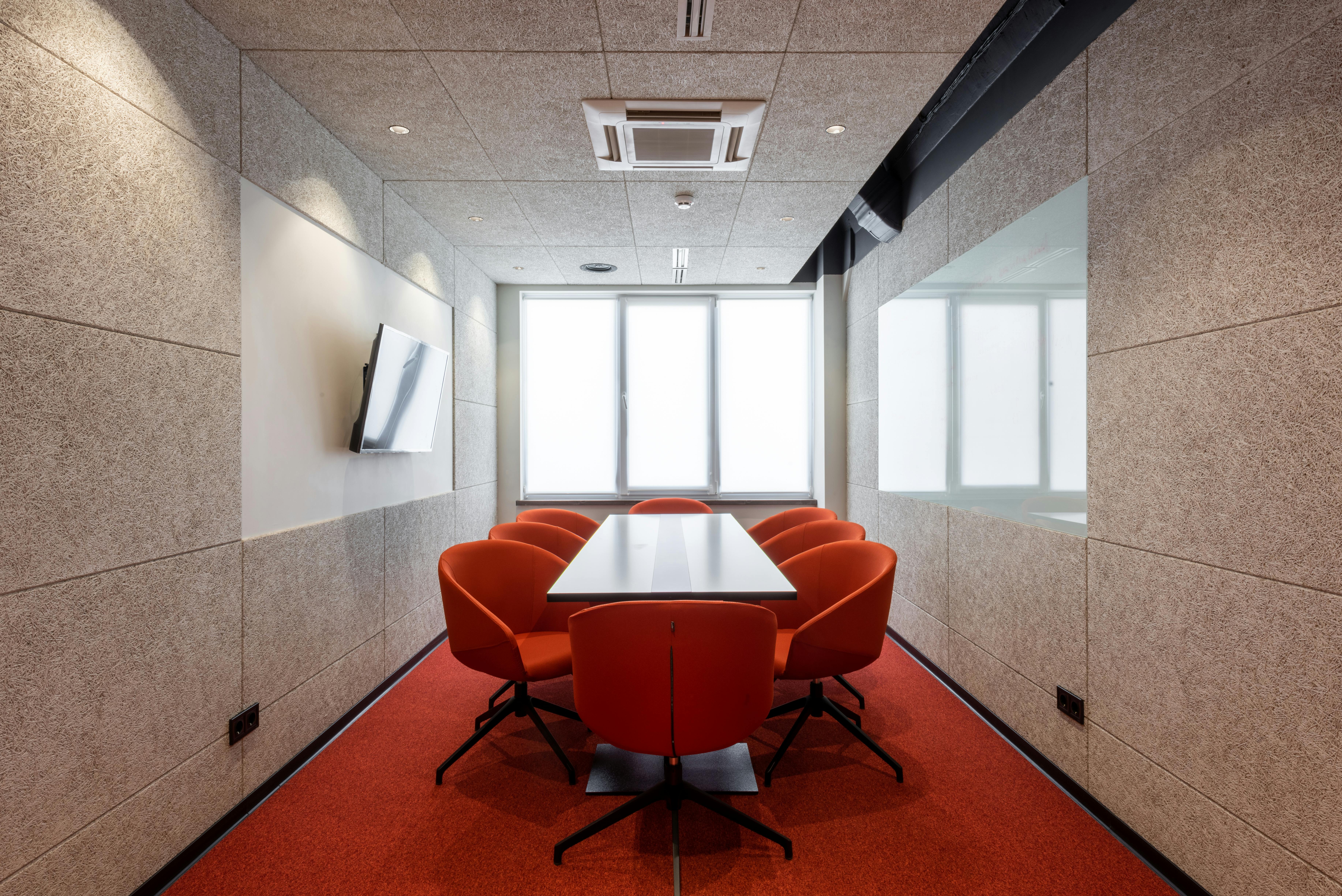 chairs and table in stylish office