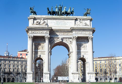 Free stock photo of arch, arch of peace, arco della pace Stock Photo