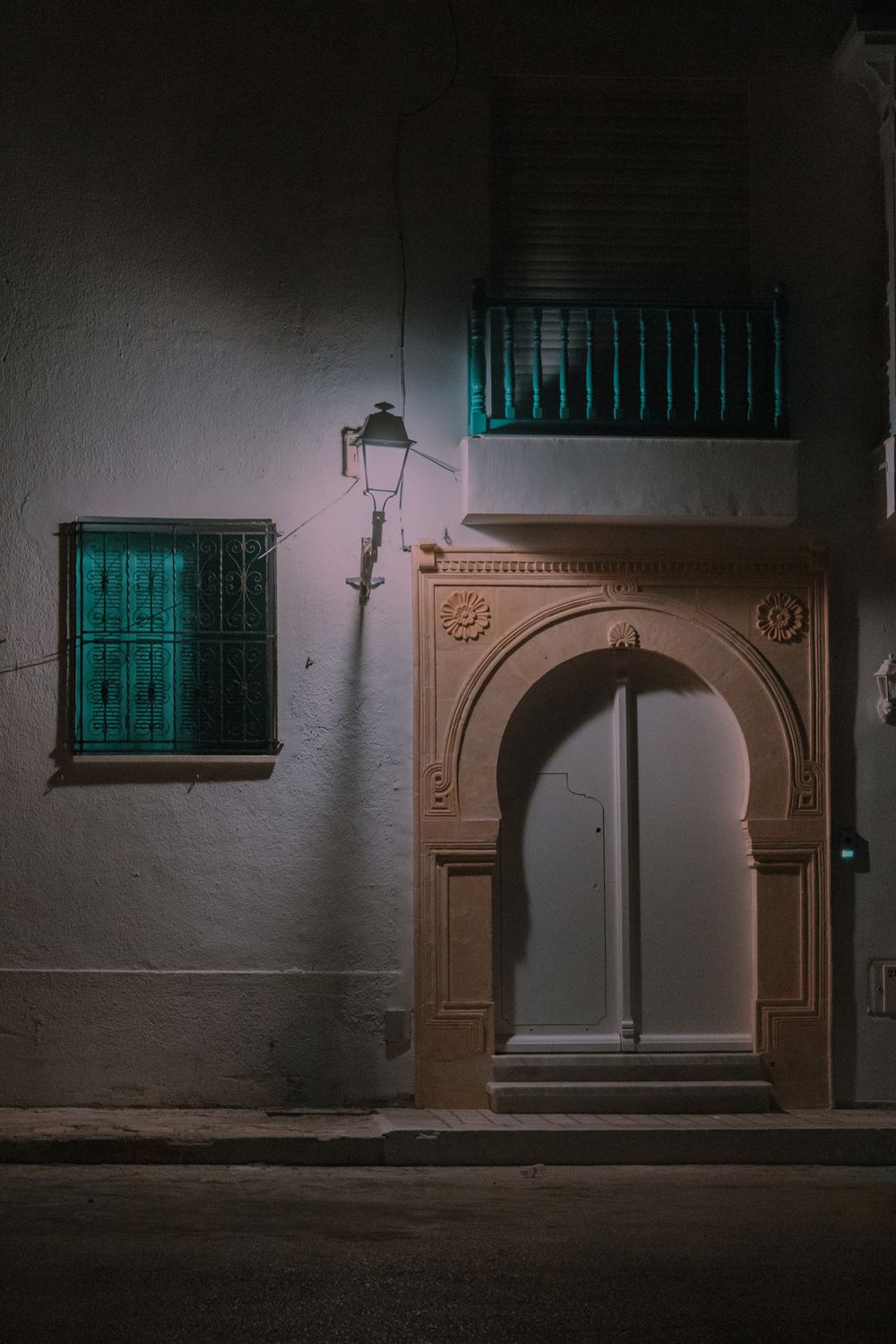 Closed Entrance to Mystery Building at Night · Free Stock Photo