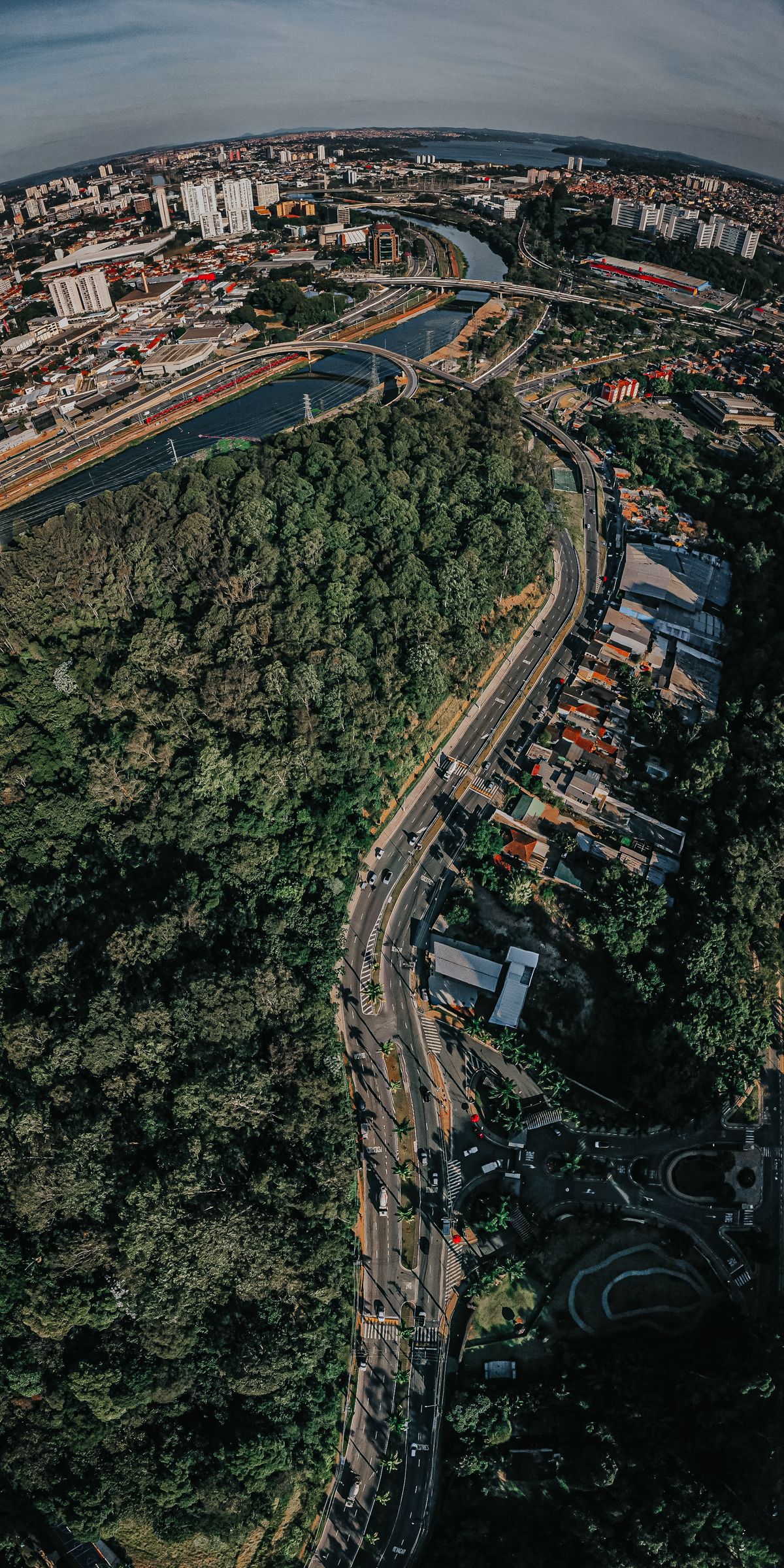 Aerial of a delivered, green plotted community