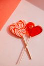 Heart Shape Lollipops in Orange Color