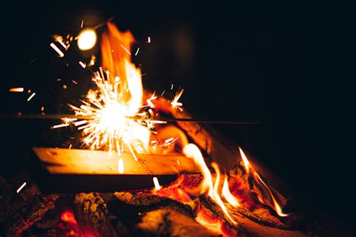 Close Up Shot of a Campfire