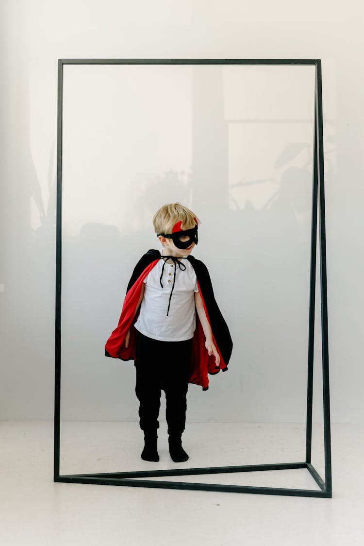 A Boy Wearing Costume