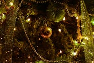 Yellow Bauble on Christmas Tree · Free Stock Photo