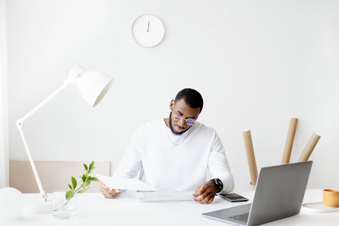 Free stock photo of absorbed, analysis, black guy
