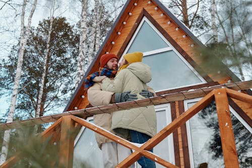 Free Man and Woman Hugging Stock Photo