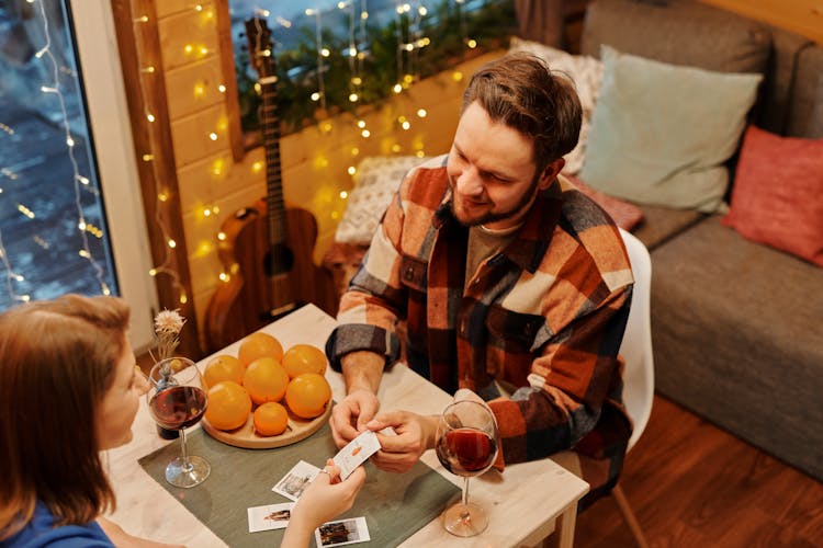 Couple Playing Cards