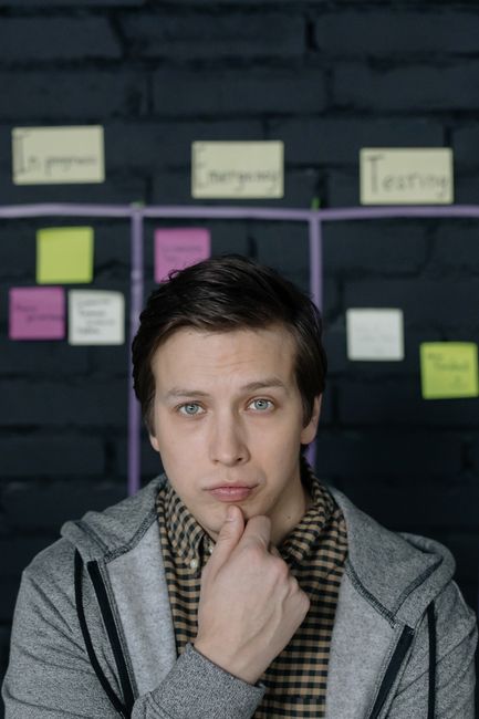 young person thinking about career path