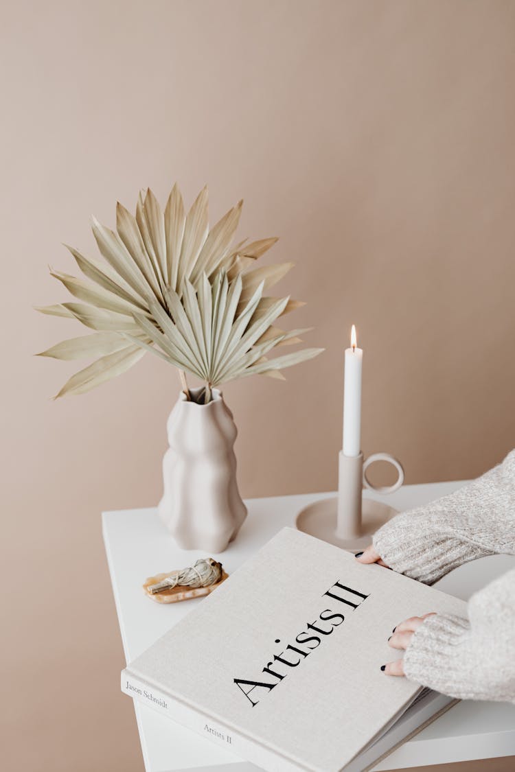 Cozy Minimalist Home Decor On Table