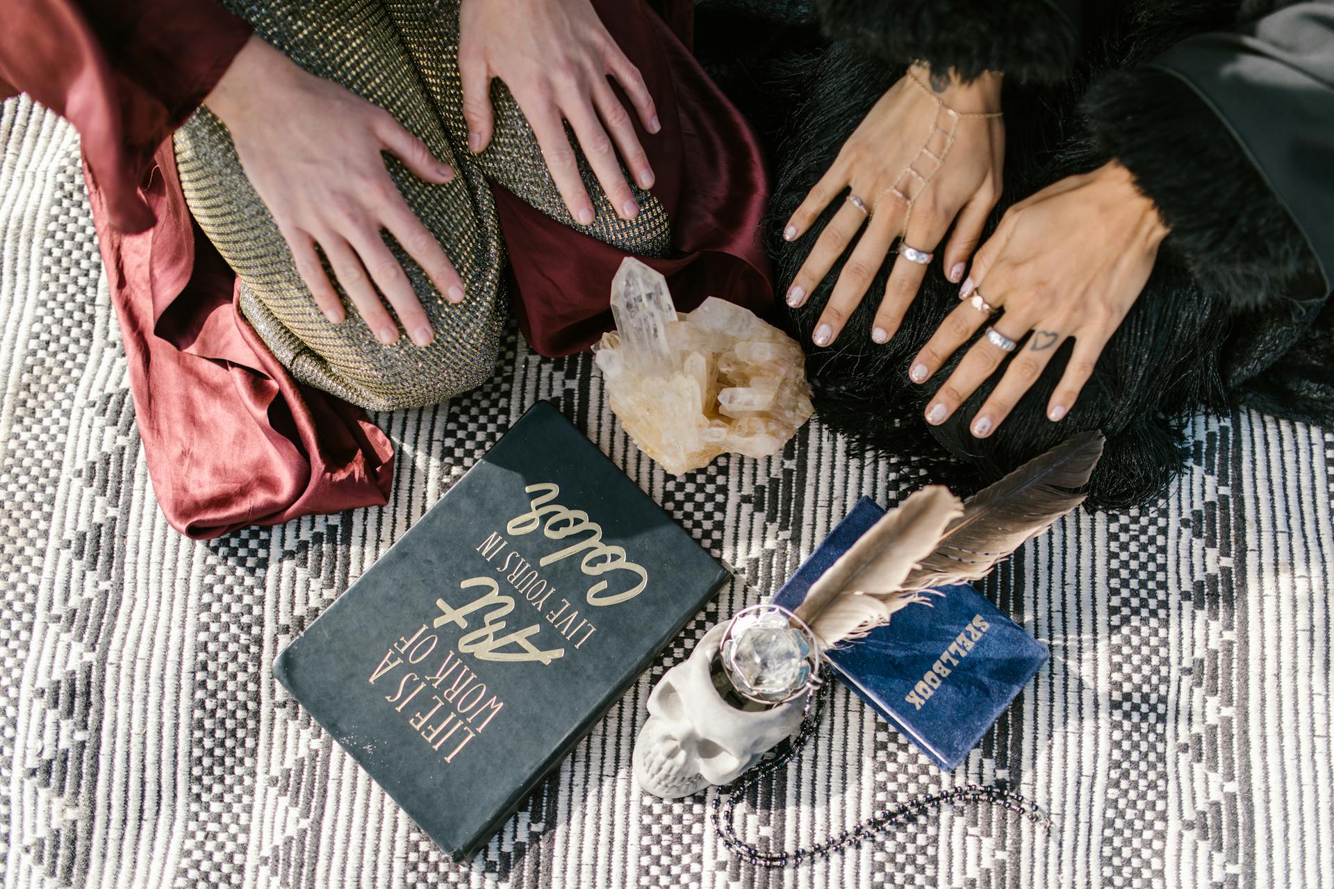 Person Holding Blue and White Card