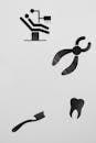 Dentistry Black Vector Icons on White Background