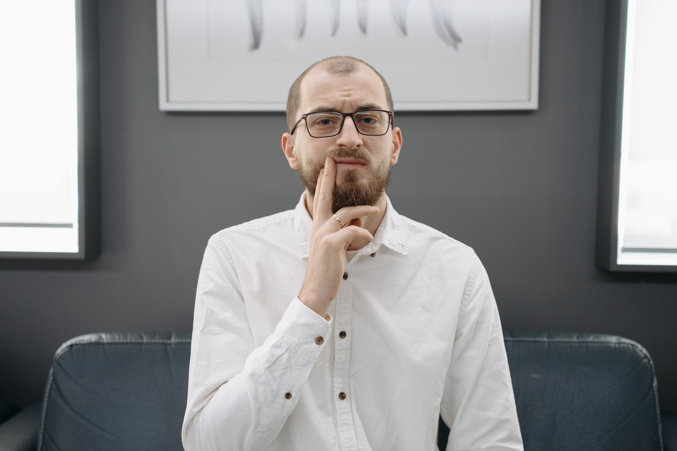 A Man Pushing his Cheeks wit Fingers · Free Stock Photo