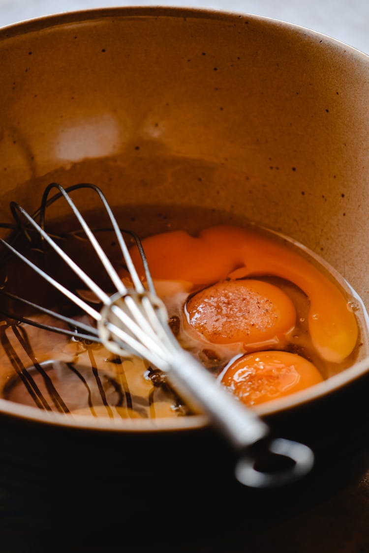 Egg Yolks In Cooking Pan