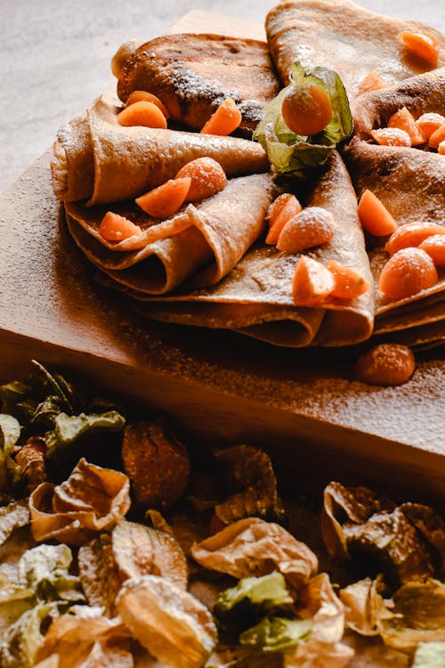 Free Photo of Crepes with Toppings Stock Photo