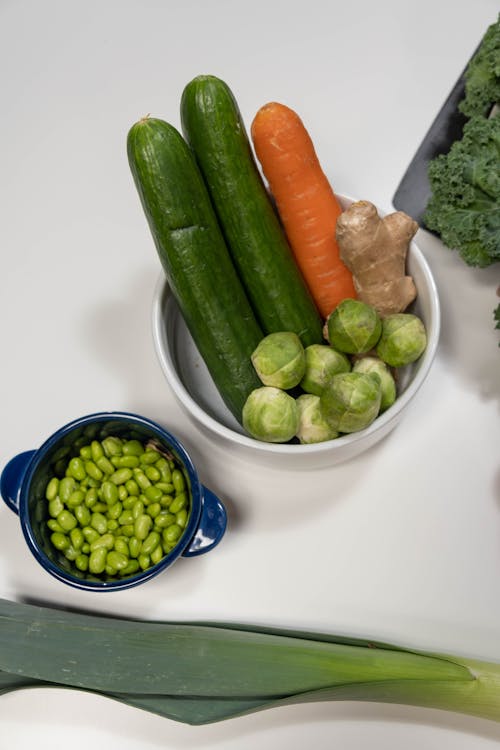 Free Vegetables in Bowls  Stock Photo