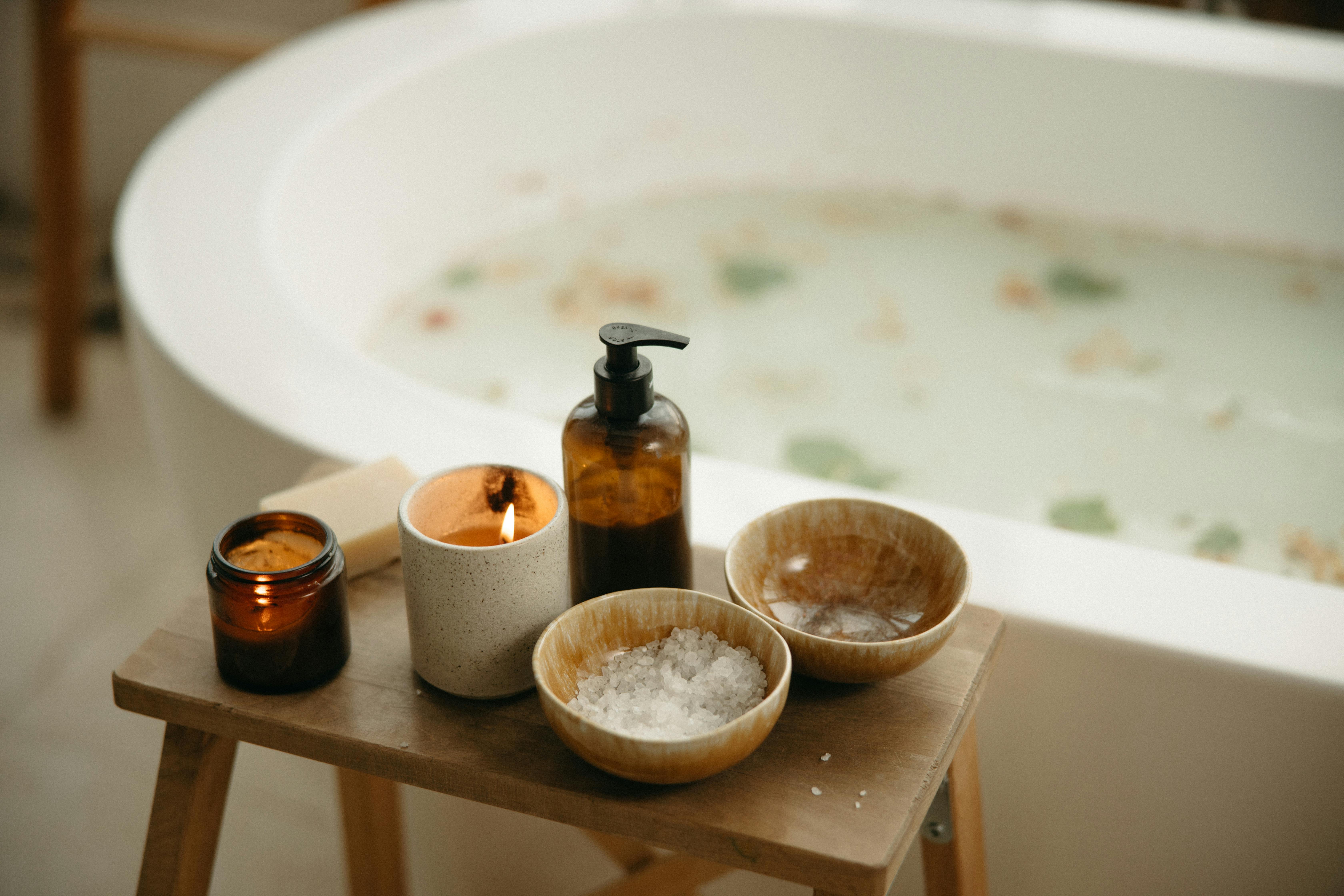 holiday relaxation bathroom clean