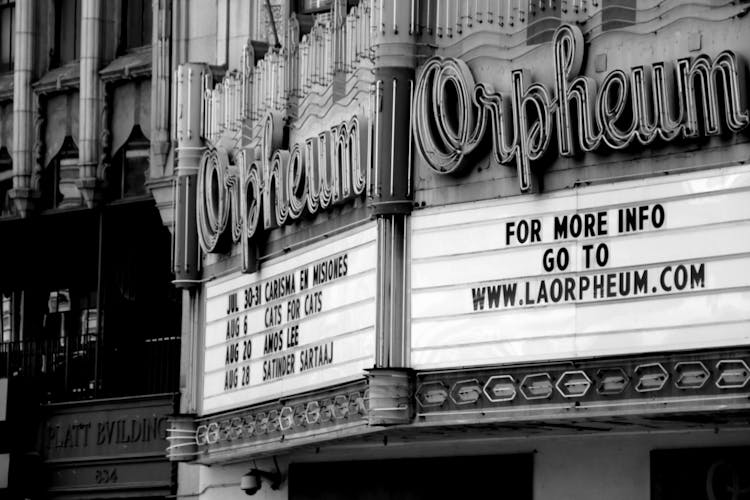 The Orpheum Theatre Reader Board