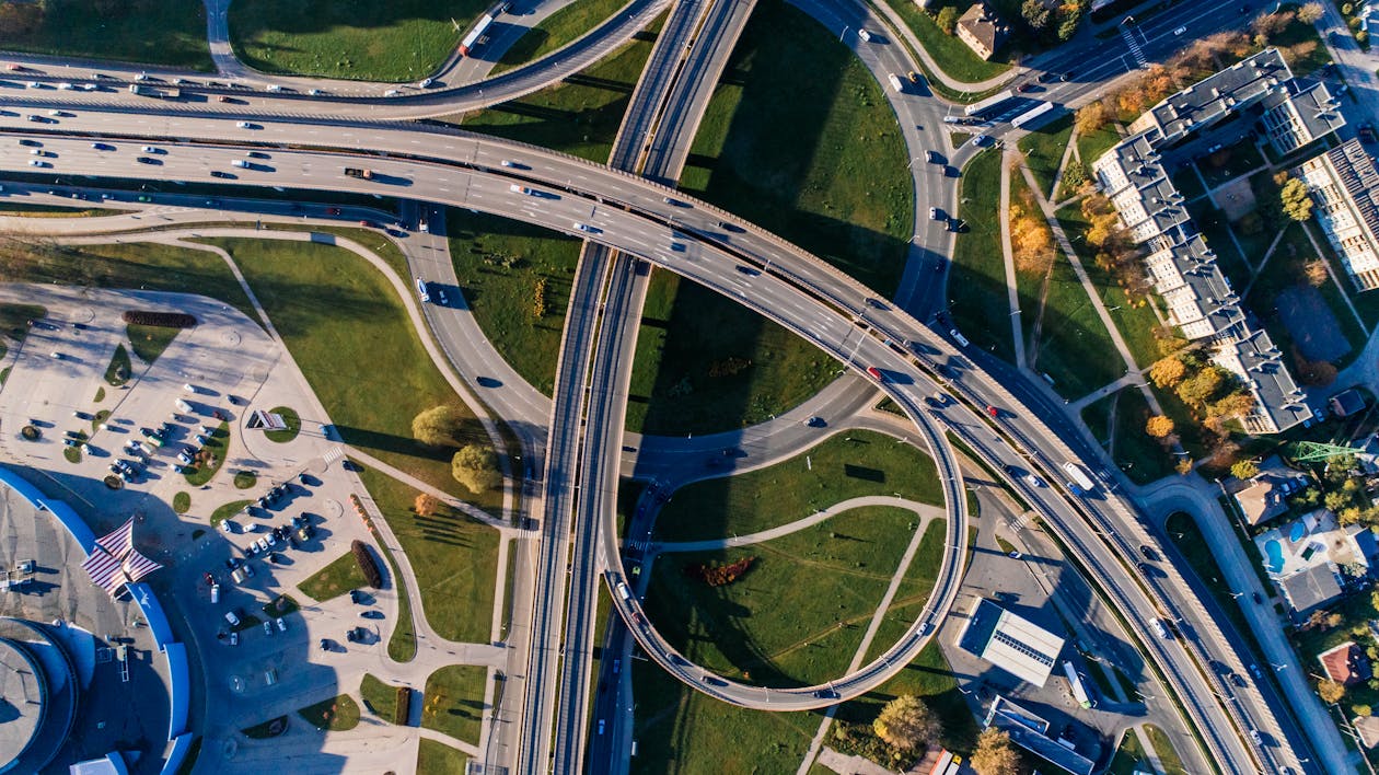 Free Aerial Photography of Concrete Bridge Stock Photo