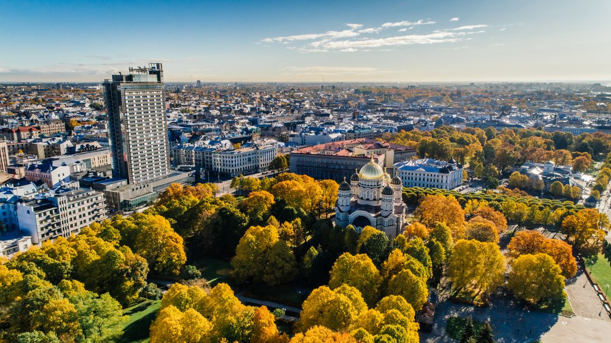 Aerial view of Riga
