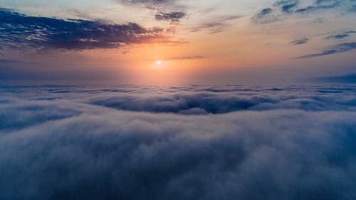 Free Sea of Clouds during Sunset Stock Photo